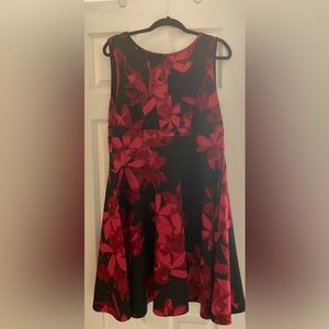 Mid-Calf Cleo Dress - black & print